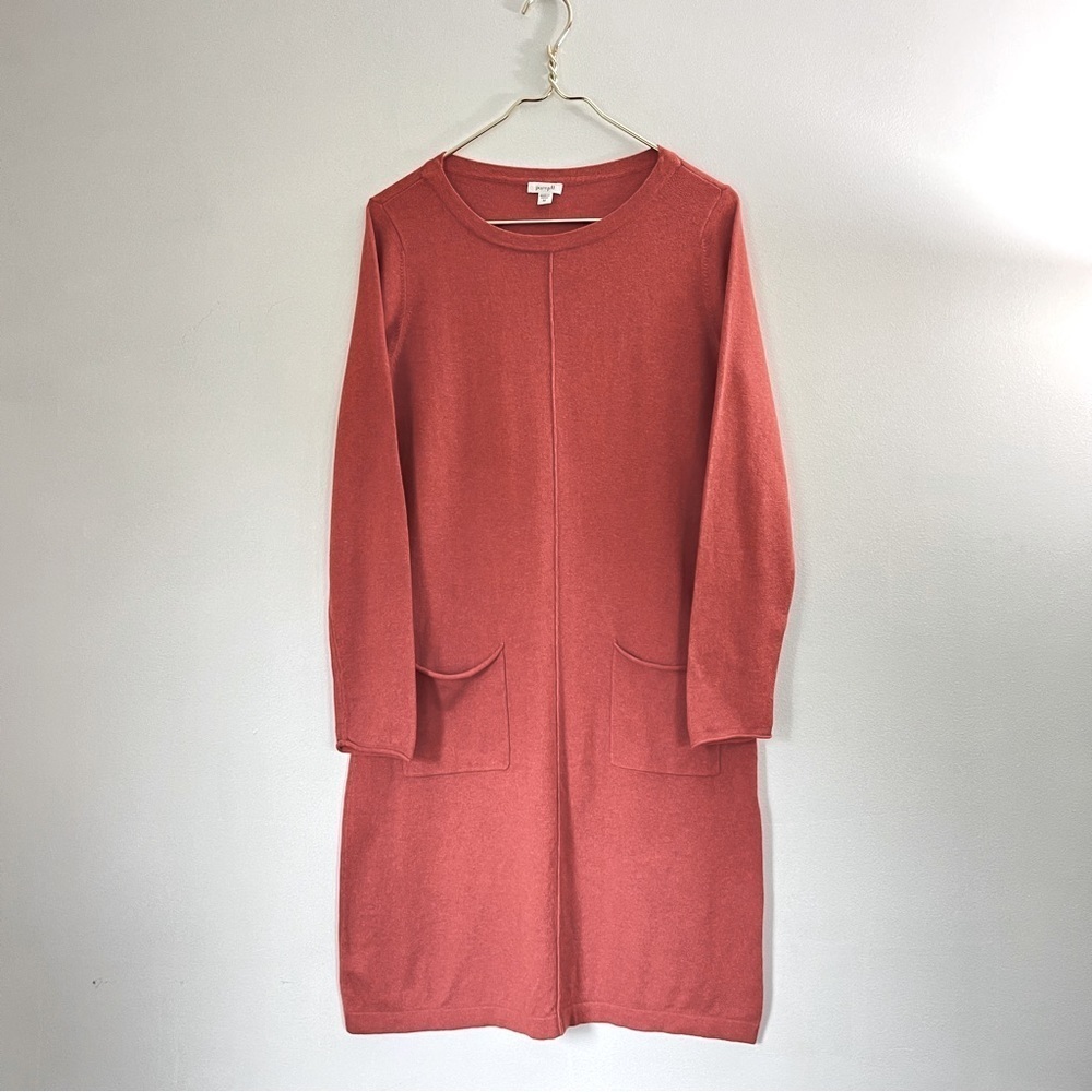 J. Jill pureJill Cotton Cashmere Tunic Sweater Dress Patch Pockets size M